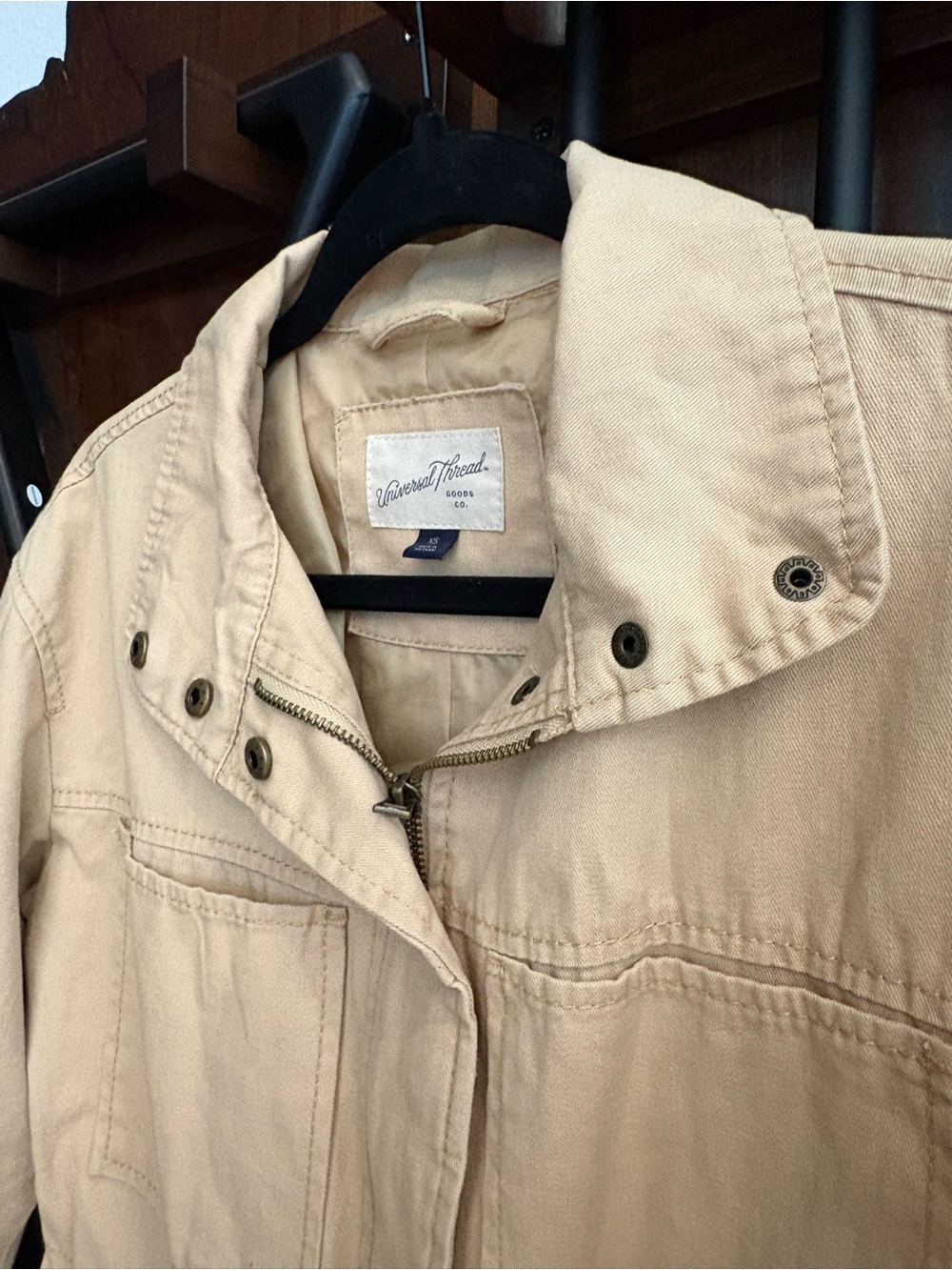 Universal Thread Tan Utility Jacket with Front Pockets - Picture 6 of 14